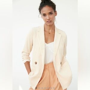 NWT Anthropologie Daniel Rainn Carlee Beige Corduroy Blazer